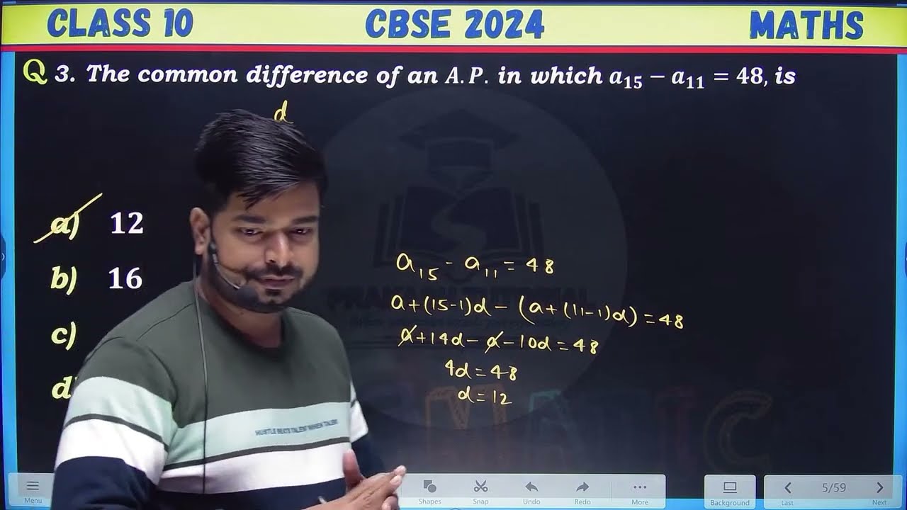 CBSE Class 10 Maths Question Paper Solutions 2024 | CBSE 2024 Class 10 Maths Standard Code no 30/2/1