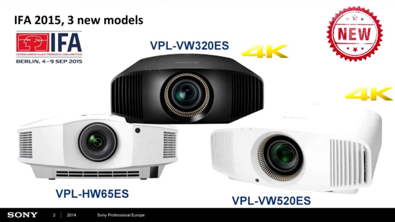 Die neuen SONY Heimkinoprojektoren VPL HW 65 ES, V