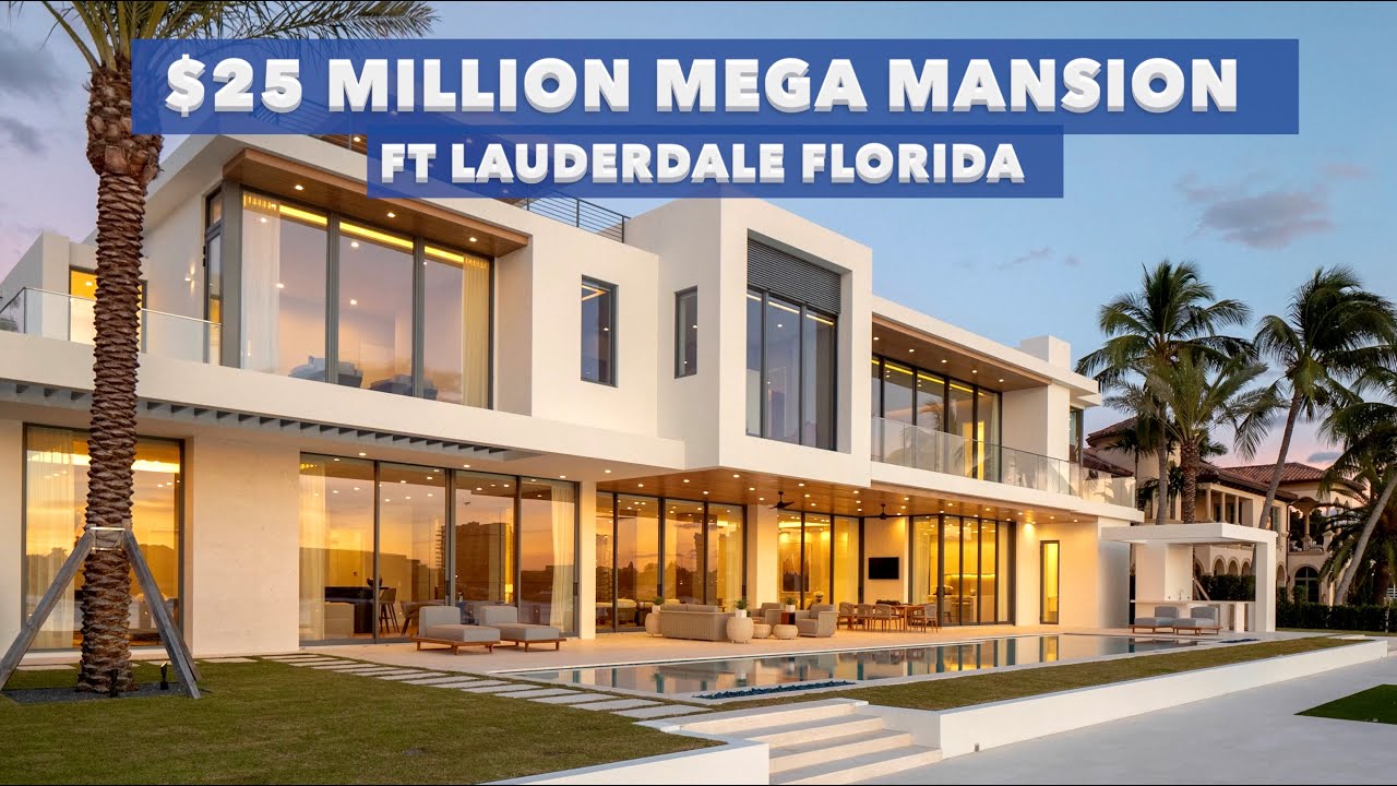 $25 Million Modern Mega Mansion in Fort Lauderdale - DroneHub