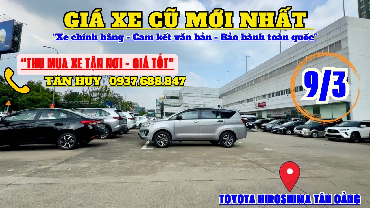 Giá kho xe cũ mới nhất 9/3 | Innova 2021 số sàn, Corolla Cross Hybrid, Veloz Top, Fortuner Tự động