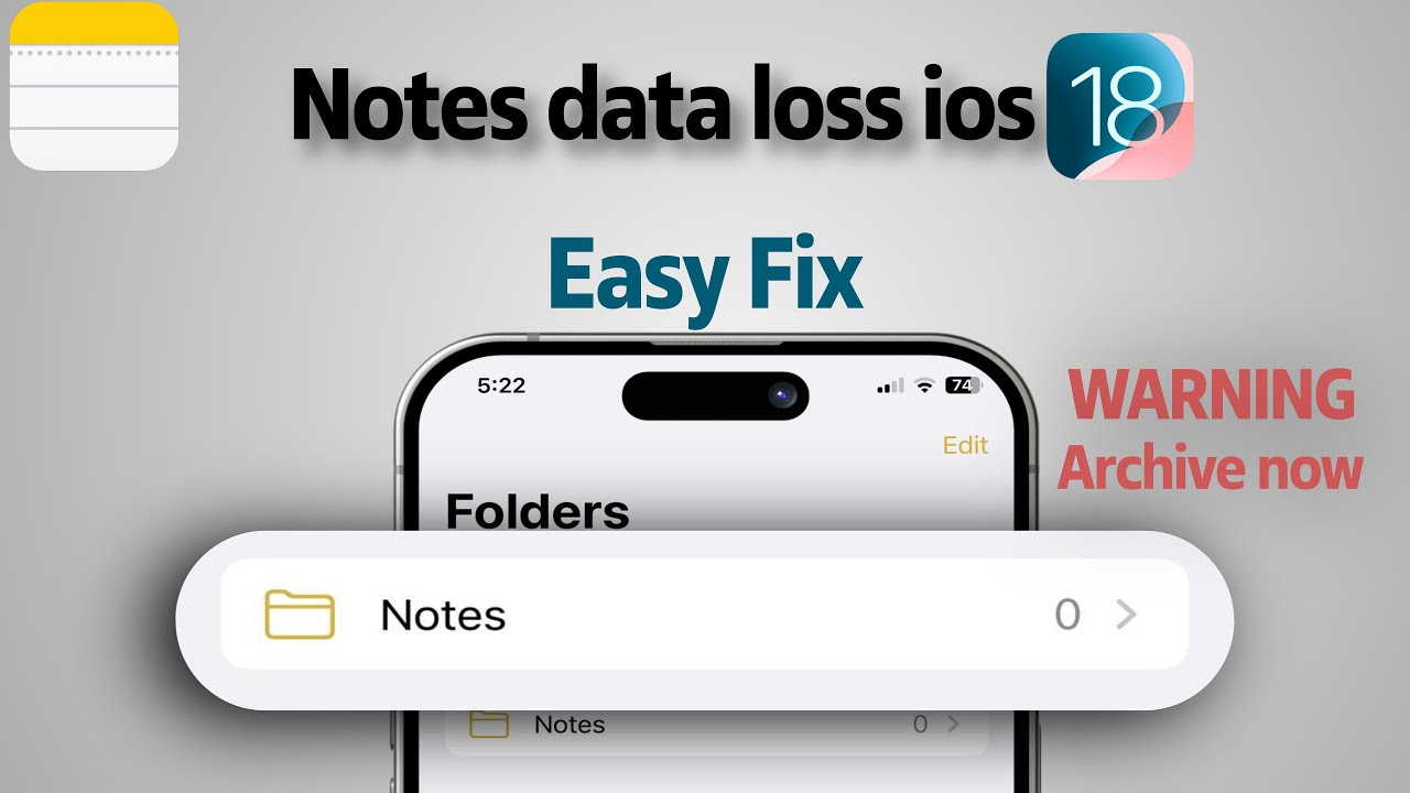 How to Fix Apple Notes Disappeared ON iOS 18 !! Recover Deleted Notes :Plus ▶ARCHIVE All Your NOTES
