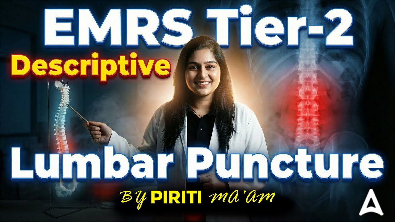 EMRS Female Staff Nurse Tier-2 Descriptive Question | Lumbar Puncture Theory Class | #EMRS Tier 2