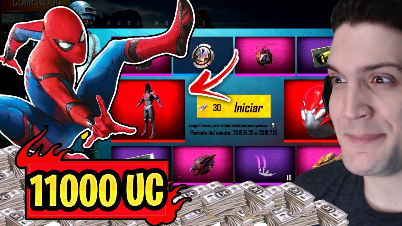 ¡ME GASTO 11000 UC EN LA RULETA de PUBG MOBILE! 🔥 ES LA SKIN DE SPIDERMAN?