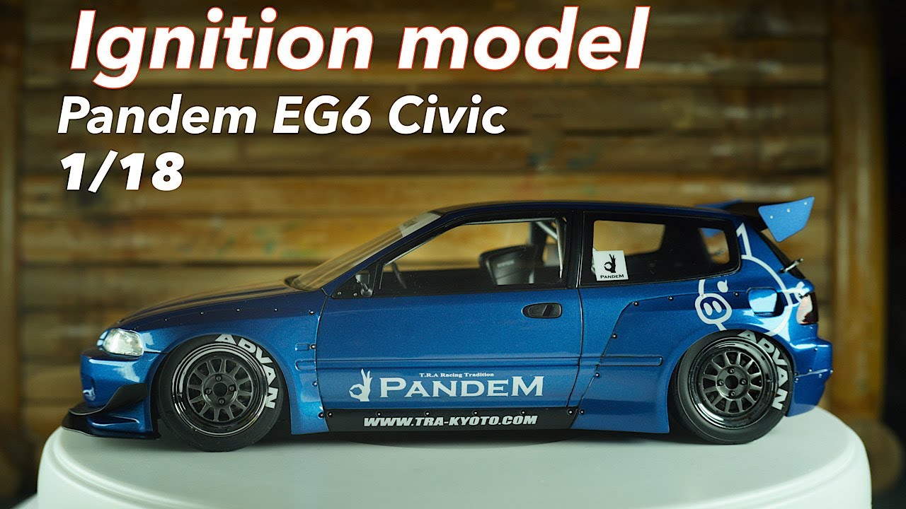 1/18 Ignition Model Pandem Honda Civic EG6 ( Blue Metallic )