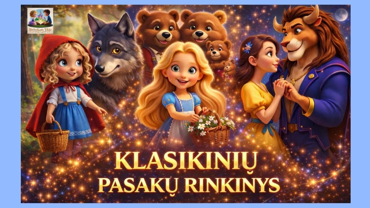 Pasakos Vaikams Lietuviškai - klasikinių pasakų rinkinys | Švelnios pasakos prieš miegą
