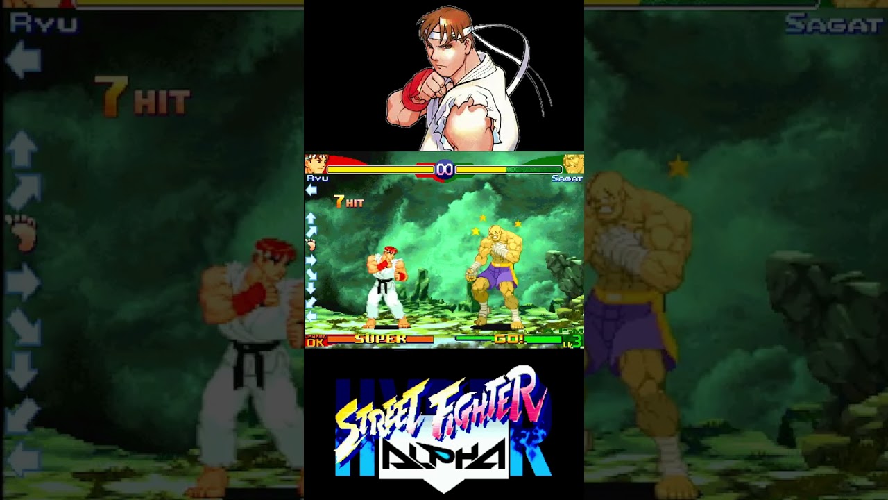 Ryu Shin Shoryuken Stun Combo Hyper Street Fighter Alpha #streetfighter