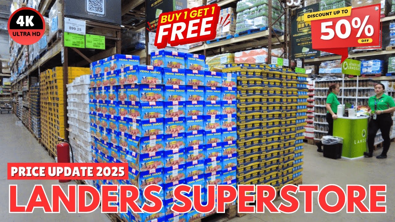 [4K] WALKING TOUR - LANDERS SUPERSTORE I BUY 1 TAKE 1 DEALS I QUEZON CITY PHILIPPINES