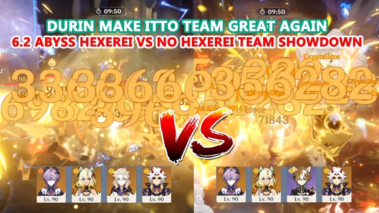 Durin make Itto Team Great Again : 6.2 Abyss Albedo Hexerei vs No Hexerei Team Showdown