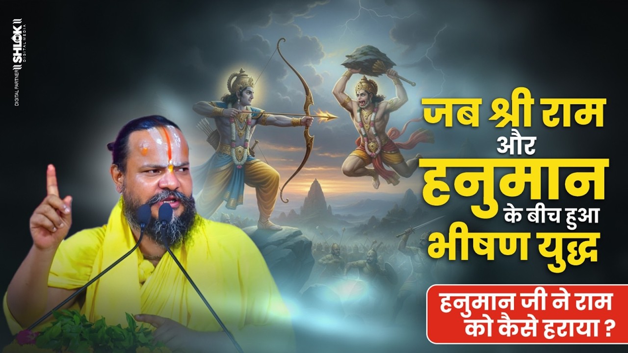 जब श्री राम और हनुमान के बीच हुआ भीषण युद्ध ! हनुमान जी ने राम को कैसे हराया? Ayodhya Das ji Maharaj