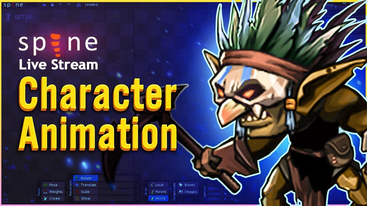 Spine 2D Game Character Animation - Live 02/12/2022