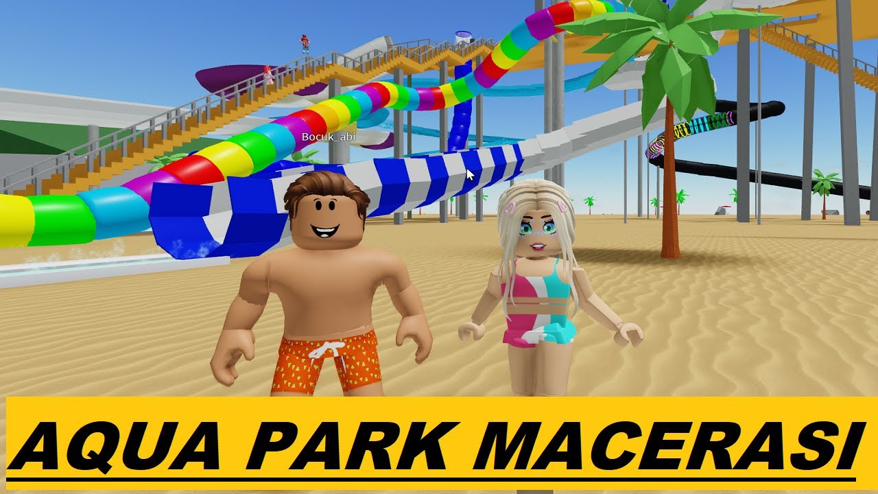 AQUA PARKTA &Ccedil;ILGINLAR GİBİ EĞLENDİK🌞🌈🌊🌅 | ROBLOX AQUALIANA WATER PARK