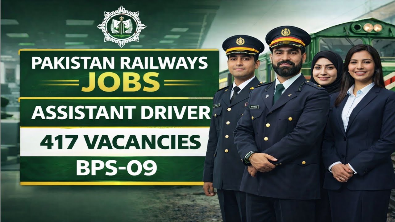 Pakistan Railways Jobs 2026 | Assistant Driver (BPS-09) | 417 Vacancies | Apply Now #pakistanjobs