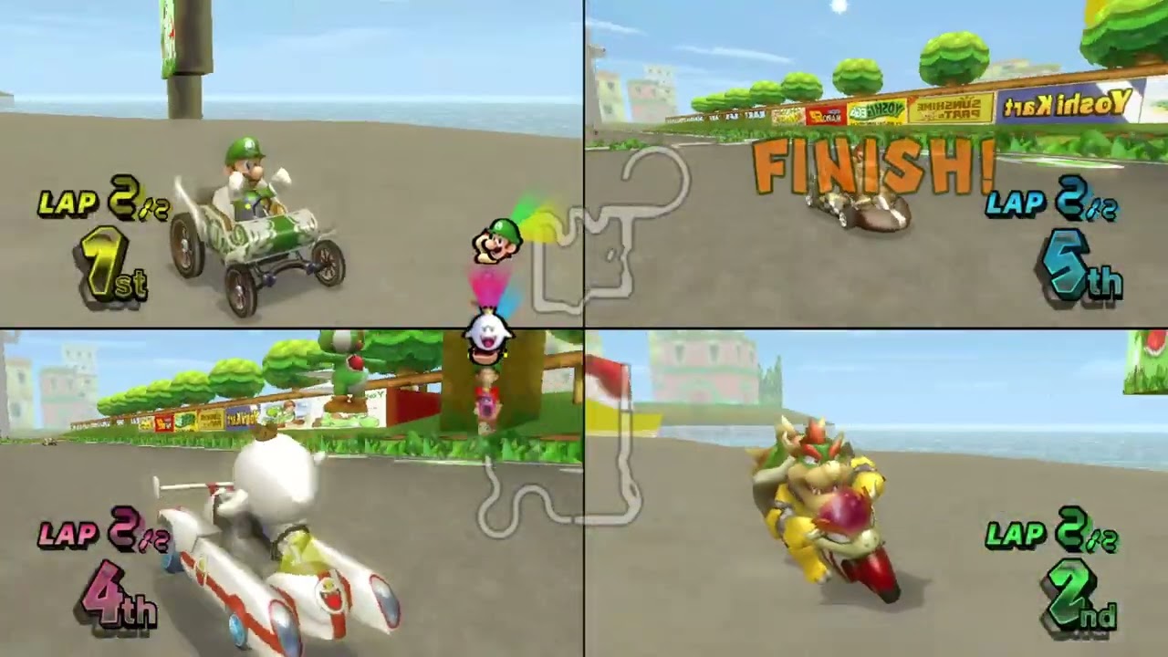 Mario Kart Wii Custom Tracks (History) ✦ 4 Players #687 (3 Tracks) Mirror