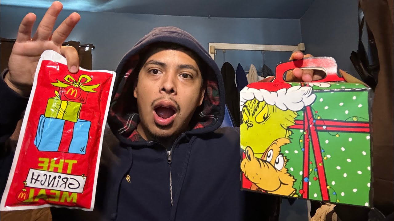 TRYING THE NEW GRINCH MEAL!!