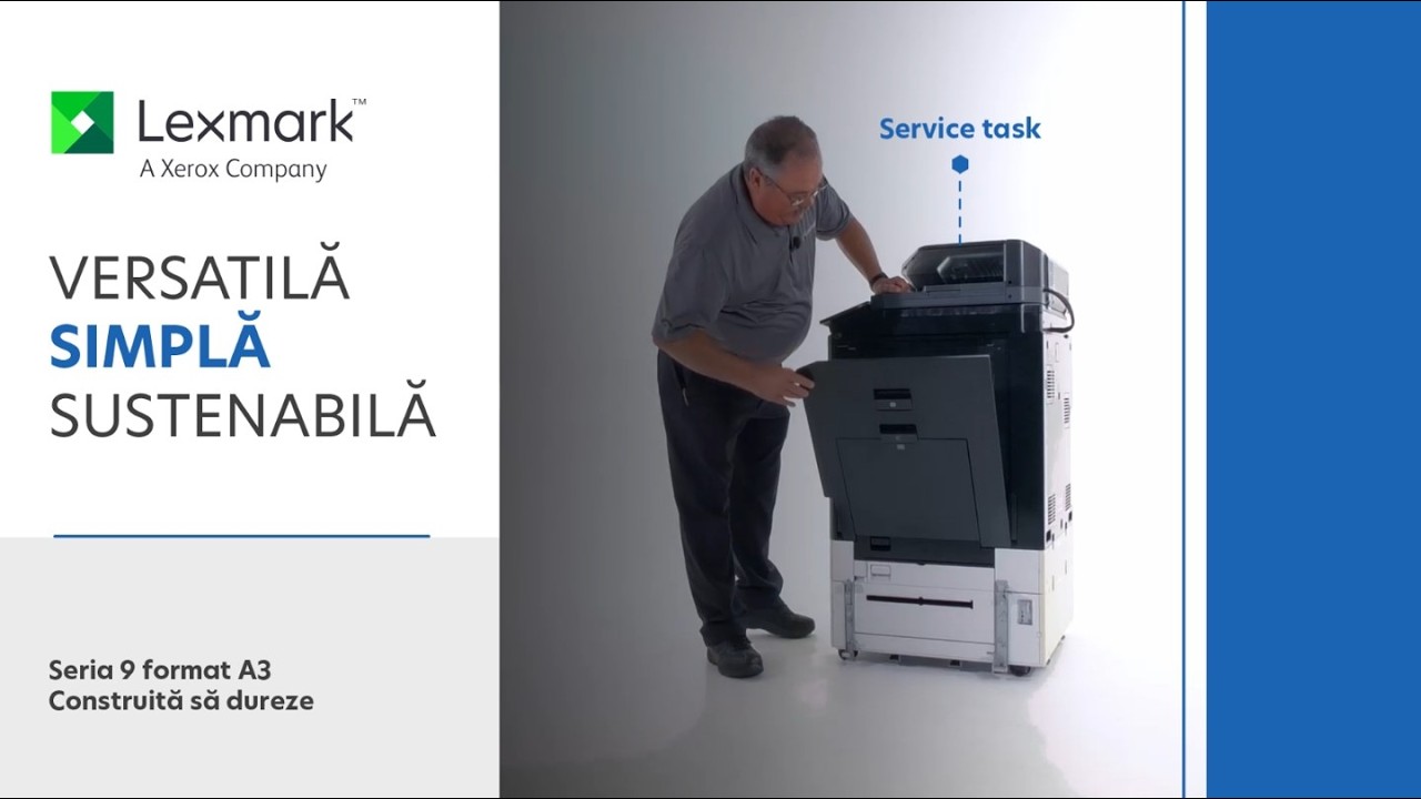 Seria Lexmark A3 9 oferă o gamă extinsă de caracteristici care facilitează mentenanța. - Romanian