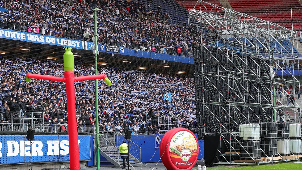 Super Stimmung beim Public Viewing zum Derby im Volksparkstadion