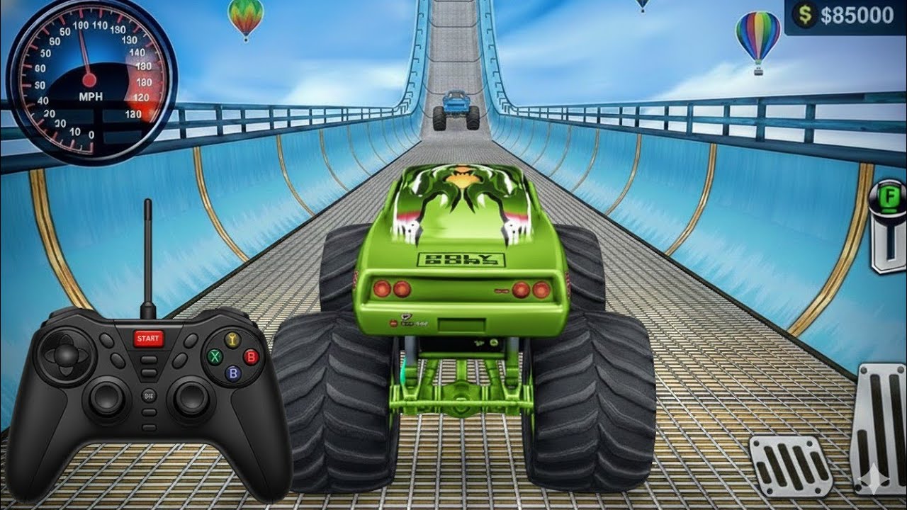 🚨Modified Monster Truck Extreme Racing | Monster Truck Mega Ramp Impossible Stunt | Android Gameplay