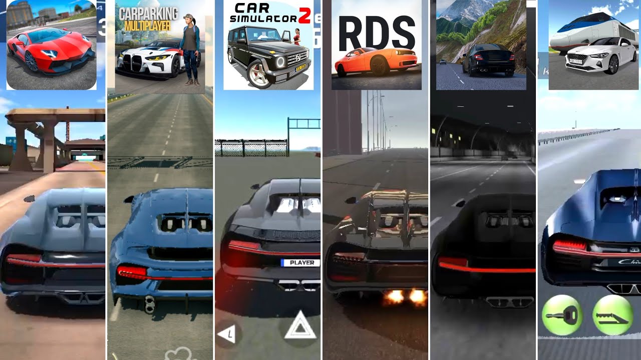 All Bugatti Chiron Top Speed in Ultimate Car Driving, CPM, CS2, RDS2, Caucasus P, 3D Driving, ECDS