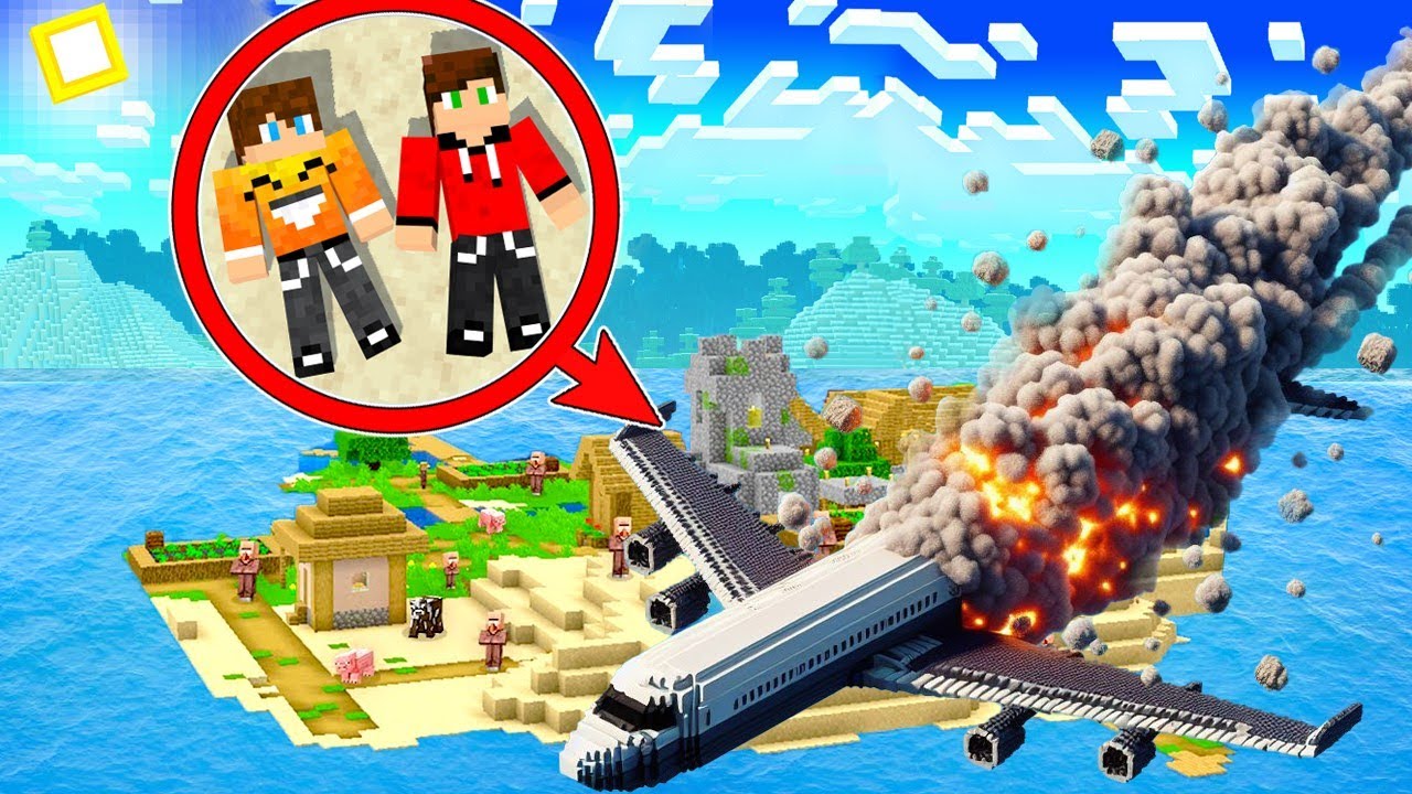 ROZBILIŚMY SIĘ SAMOLOTEM NA BEZLUDNEJ WYSPIE w Minecraft!