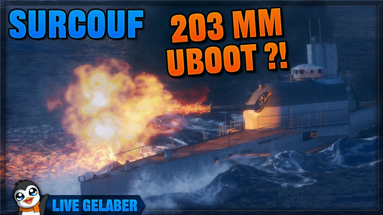 Ein Zerstörer der TAUCHEN kann - Surcouf - World of Warships [Live Gelaber]