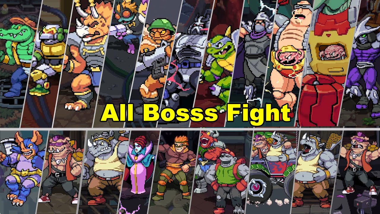 Teenage Mutant Ninja Turtles: Shredder's Revenge All Boss Fight | Netflix Games | Mobile Gameplay |
