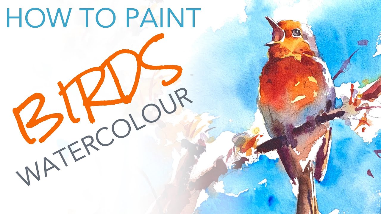 watercolour tutorial painting birds