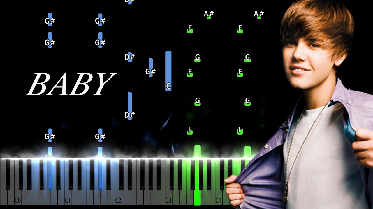 Justin Bieber - Baby ft. Ludacris Piano Tutorial