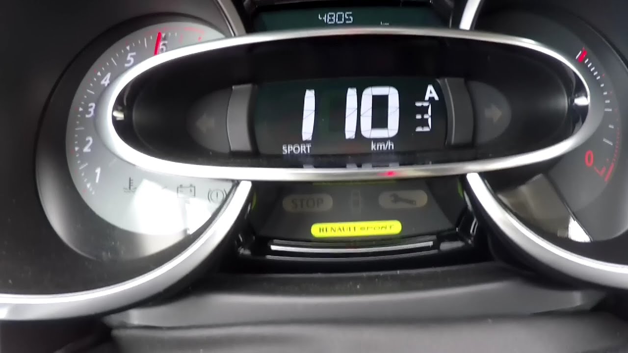 Renault Clio 4 RS Trophy EDC 220 HP 0-100 km/h acceleration