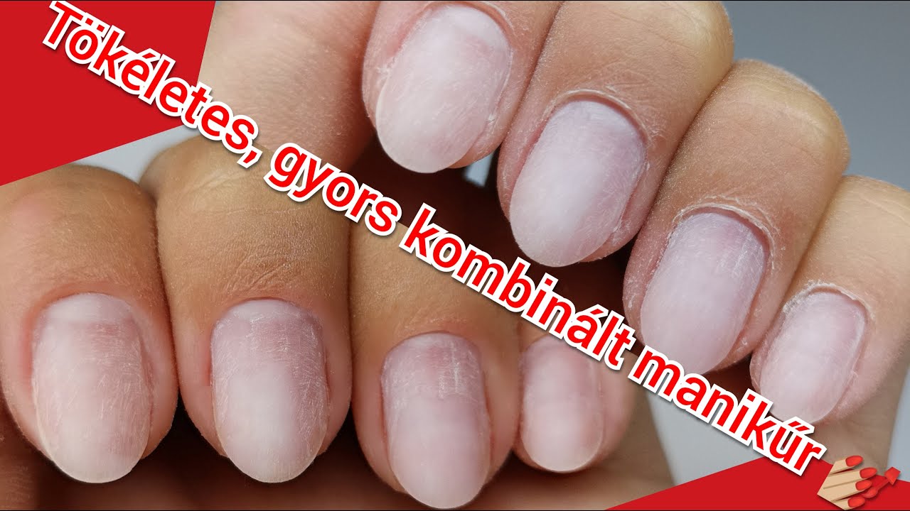 Gépi manikűr + gél lakkozás / Gel nails step by step