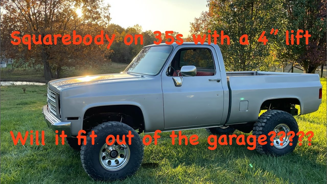 Squarebody on 35s with a 4” Rough country lift. Getting the tires and wheels mounted up.