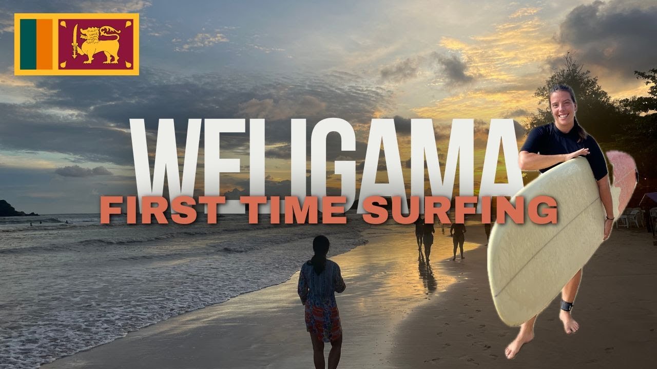 SRI LANKA - our FIRST time SURFING in Weligama !