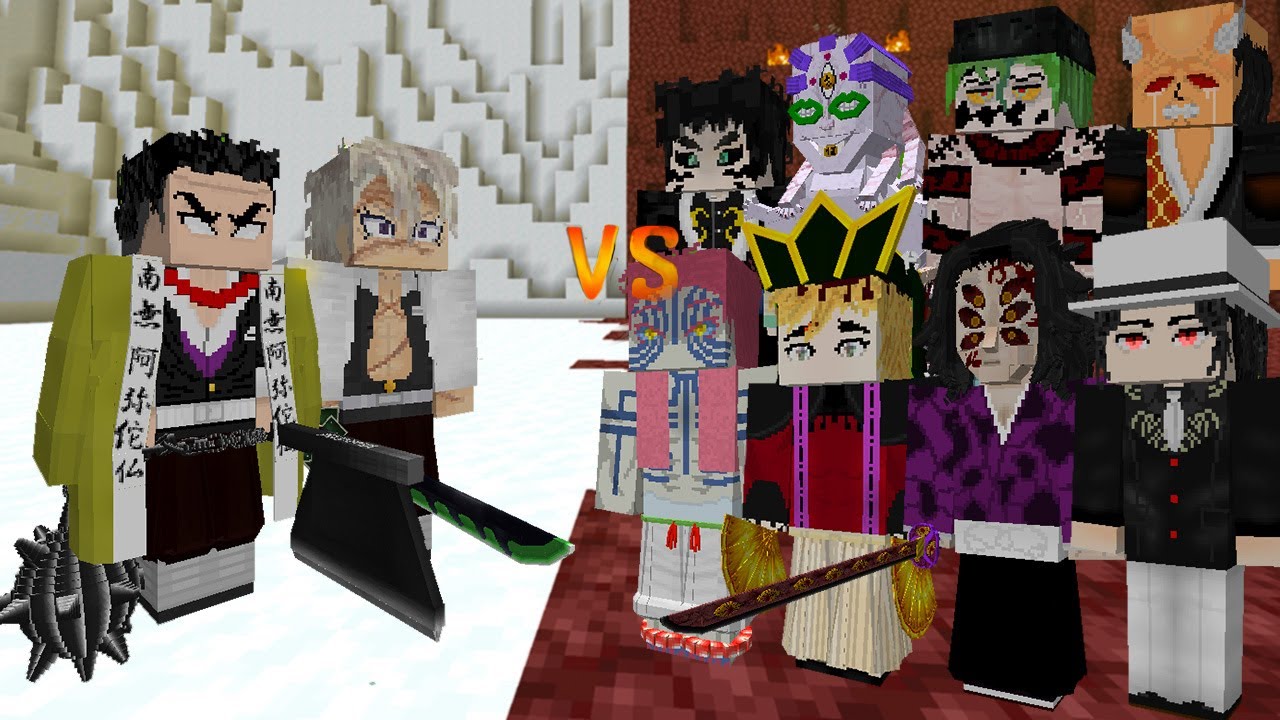 Sanemi Shinazugawa, and Gyomei Himejima VS Upper Moons and Muzan