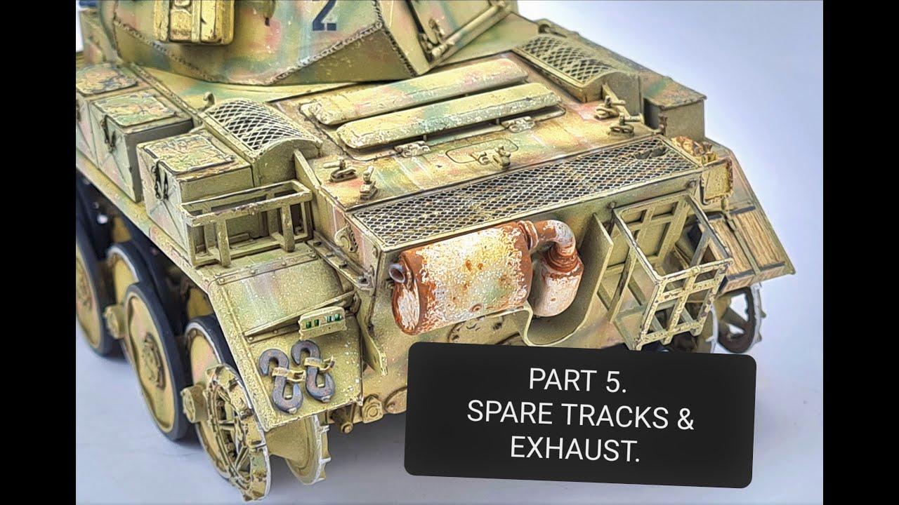 LUCHS PANZER II. ACADEMY 1/35 HOW TO PAINT SPARE TRACK AND EXHAUST.