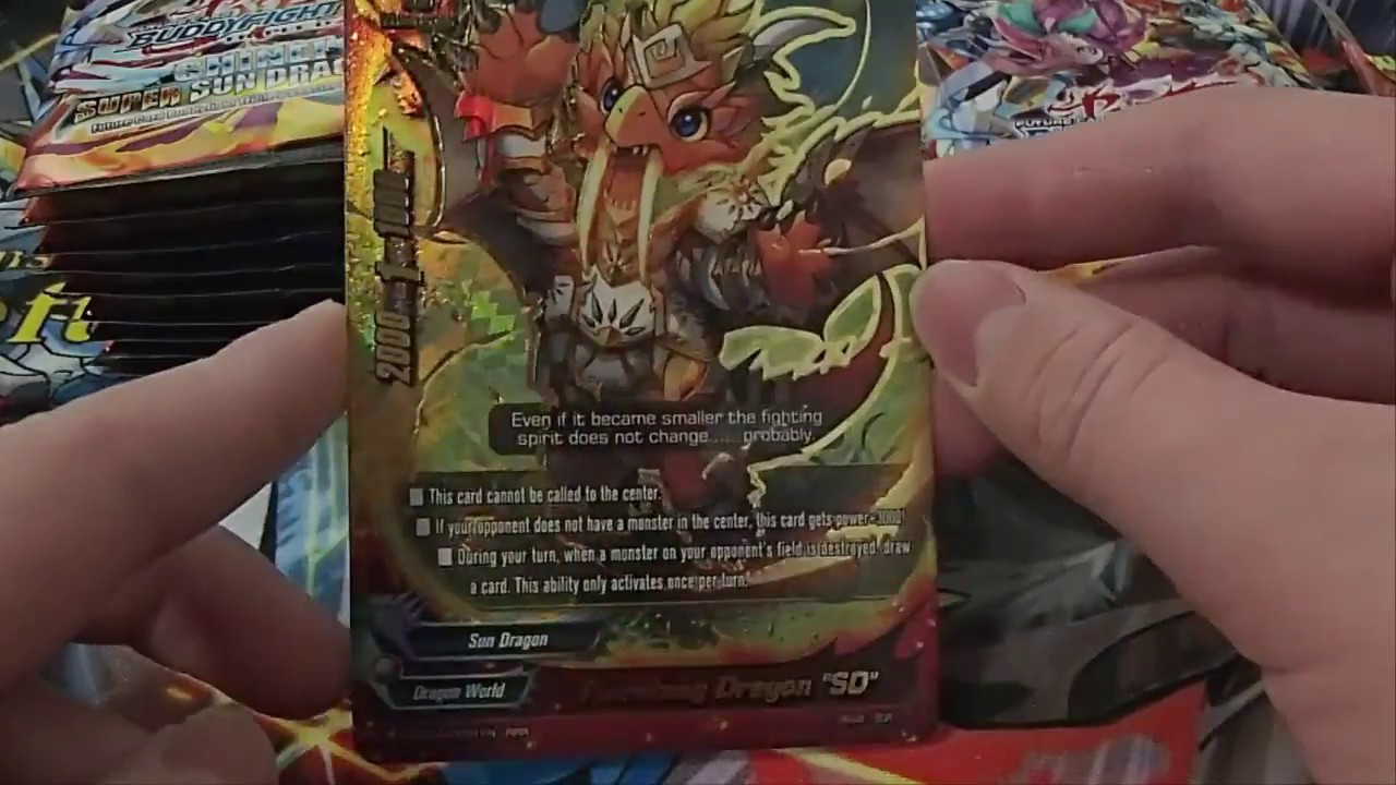 Buddyfight Triple D Shine! Super Sun Dragon!! Открытие коробки с бустерами