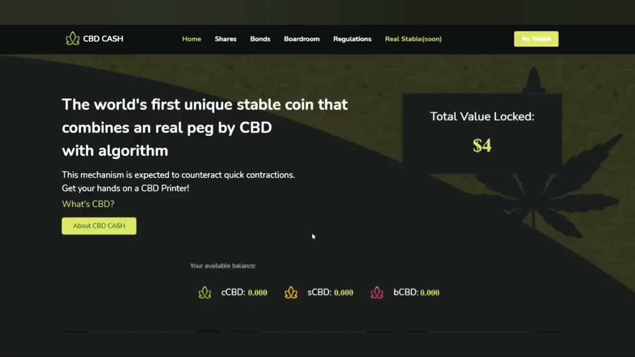CBD Cash Protocol New Defi Protocol | CBD Token on Binance Smart Chain