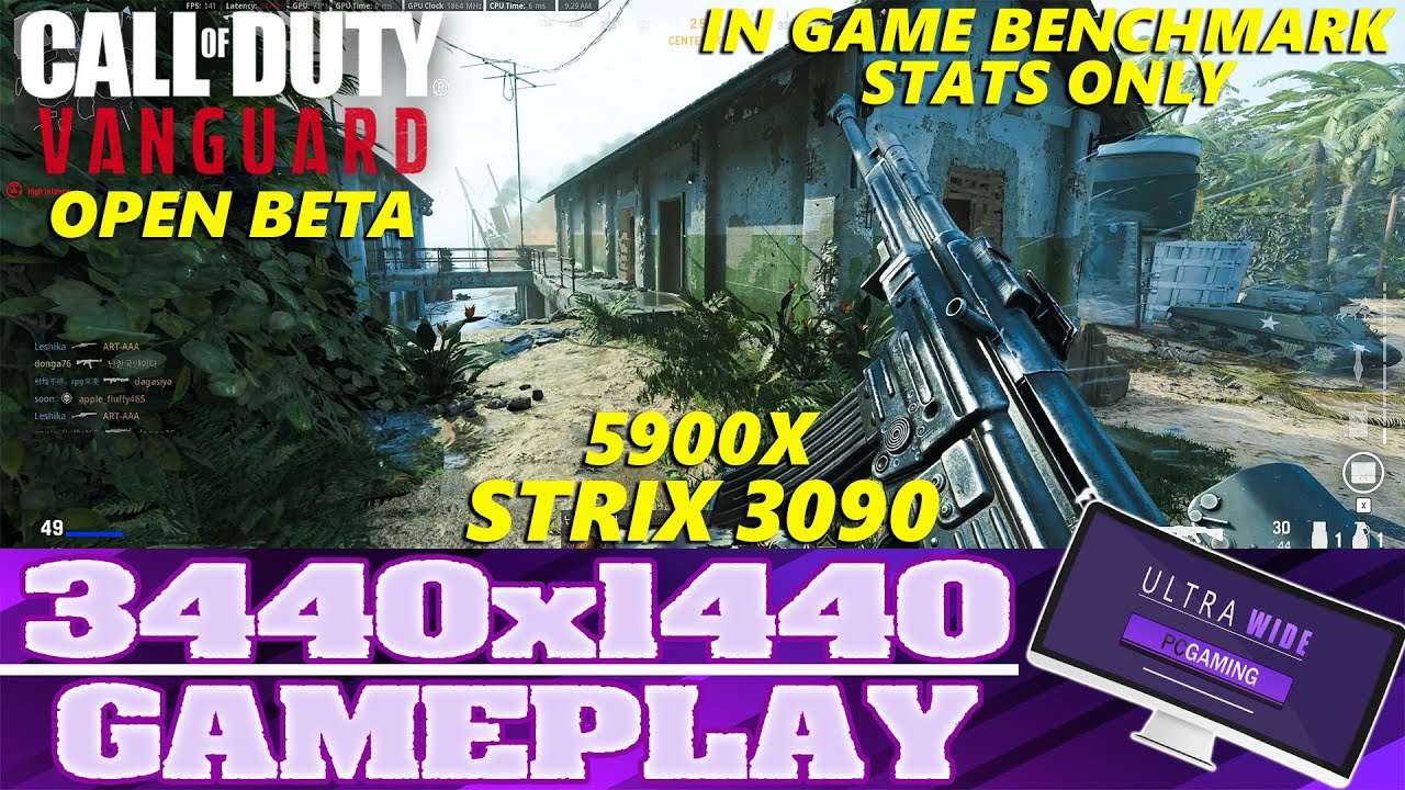 Call Of Duty Vanguard Open Beta | Strix 3090 | 5900x | Ultrawide | In Game Stats Only