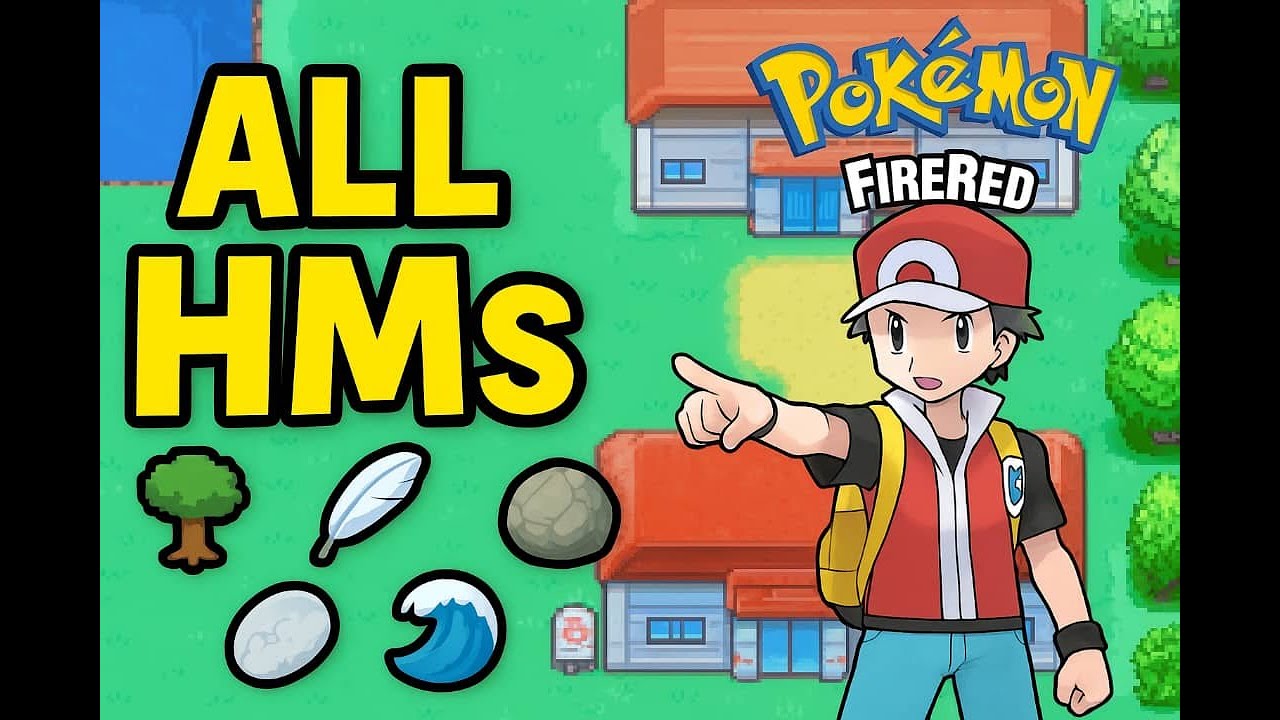 Pokemon Fire Red &ndash; All HM Locations (Cut, Fly, Surf, Strength, Flash, Rock Smash, Waterfall)