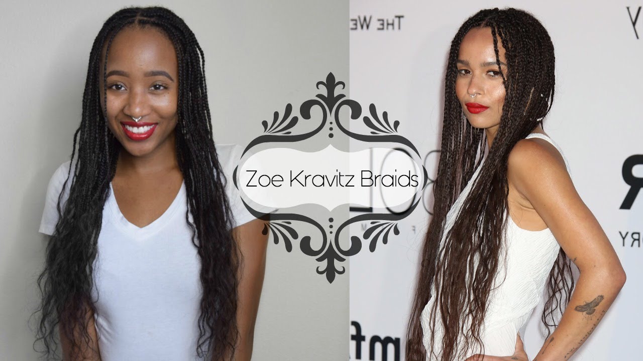 EASY Light Weight Individual Braids | Zoe Kravitz Style using Wefted Human Hair