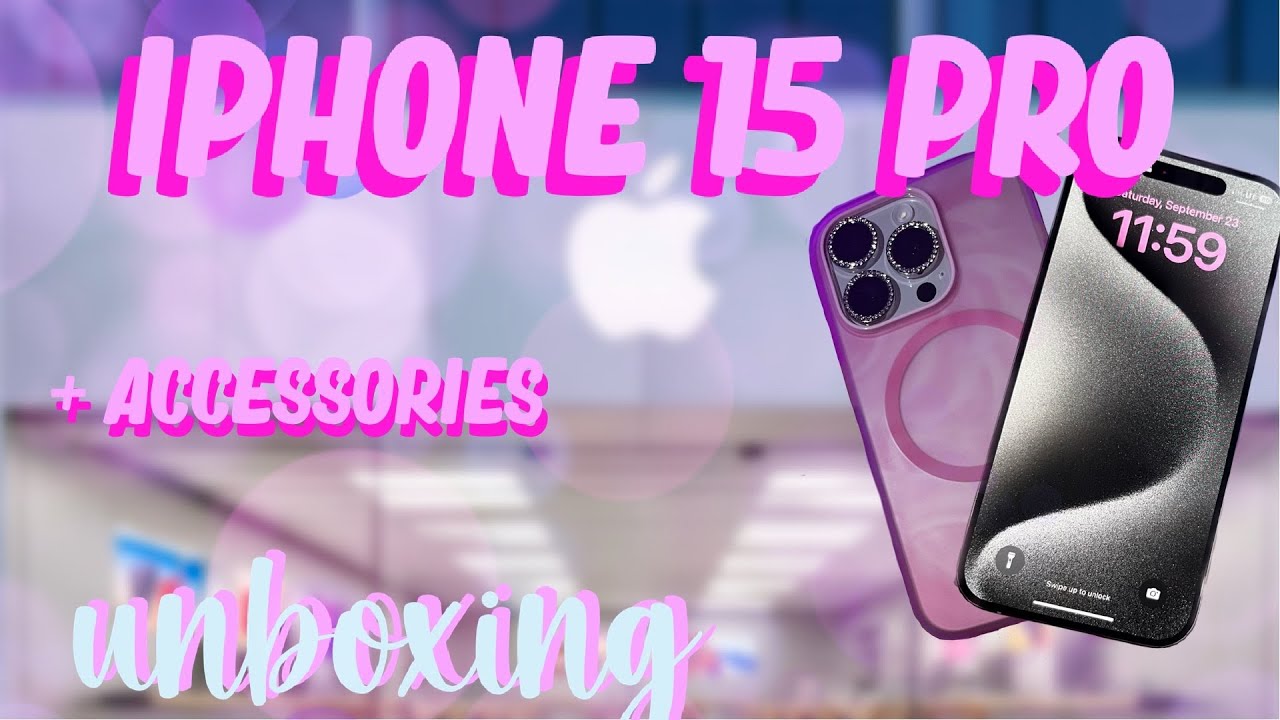 Распаковка iPhone 15 Pro 📱 Белый титан + милые чехлы
