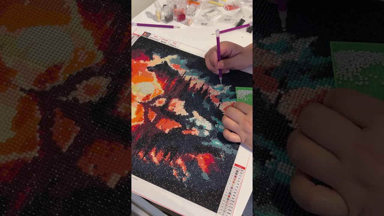 Diamond Painting Art Finishing #diamondpainting #shortsvideo