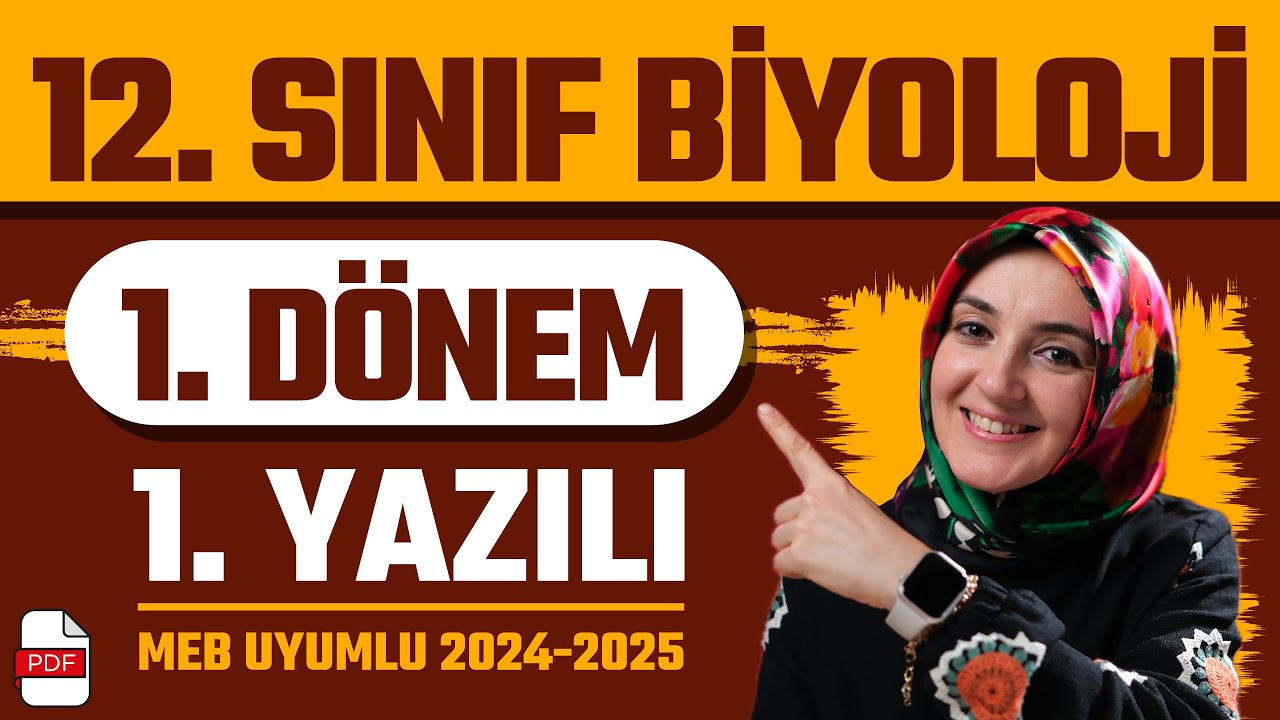 12.Sınıf Biyoloji 1.Dönem 1.Yazılı | 2024-2025 #yazılı #biyoloji