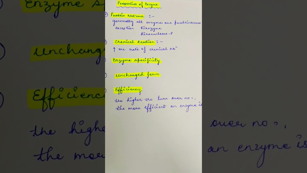 properties of enzymes