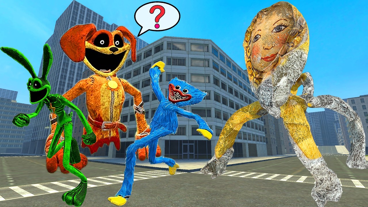 WHAT IF NEW GOO GOO GAGA FEMALE VS SURVIVING SMILING CRITTERS POPPY PLAYTIME 1- 5 In Garry's Mod!!