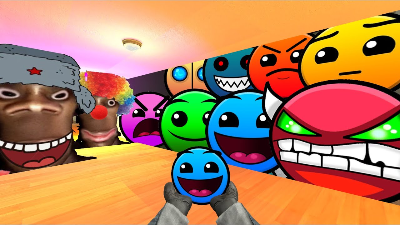 Saving Baby BlueFace From Geometry Dash Emoji, Lobotomy Dash And Aughhh Family Nextbot Gmod