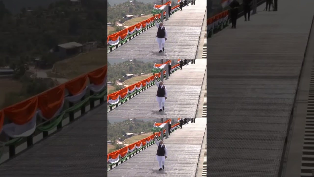 world largest chinab bridge Green signal by narendra modi #chinabridge #narendramodi #today #news