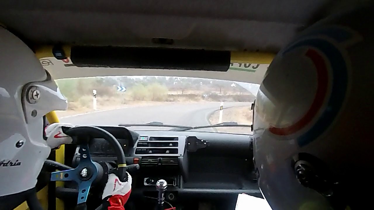 On board Rallye Vendimia copa FEXA RallyAll fiat cinquecento. Miguel Pacheco - Pedro Calderón.