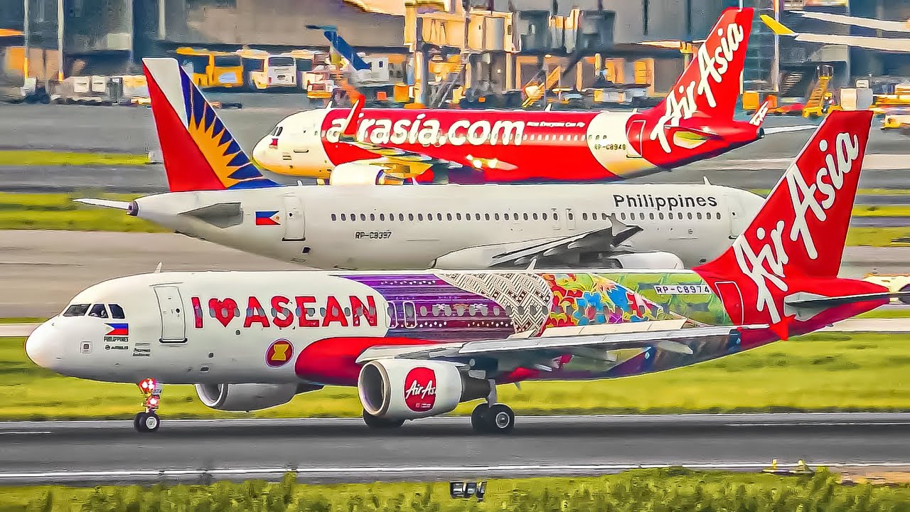 🇵🇭 100 Plane Takeoffs & Landings at Manila Ninoy Aquino Airport w/ Flight Route & Aircraft Info