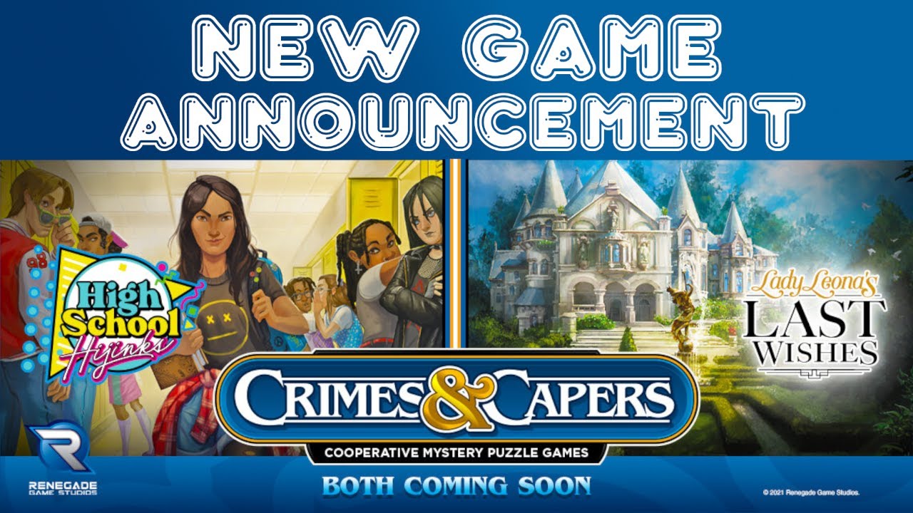 Renegade Games Studio Announced Crimes & Capers - New Murder Mystery / Escape Room Series