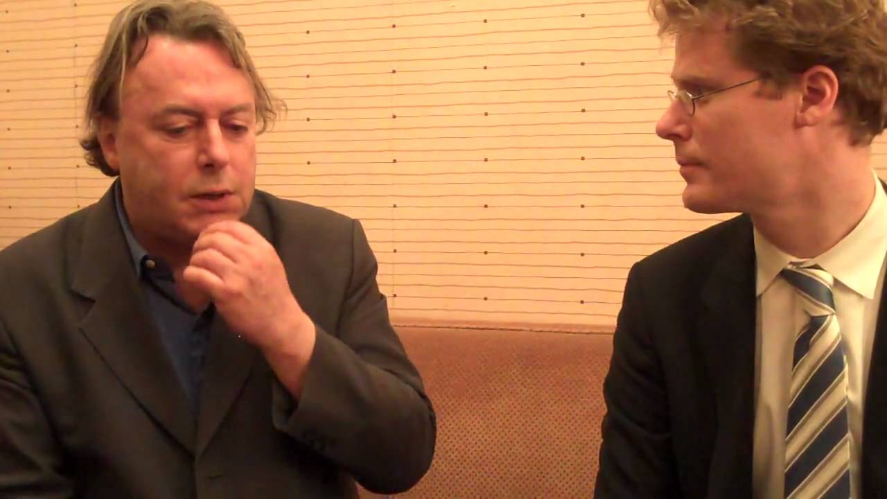 Backstage with Christopher Hitchens at Portland Arts & Lectures.