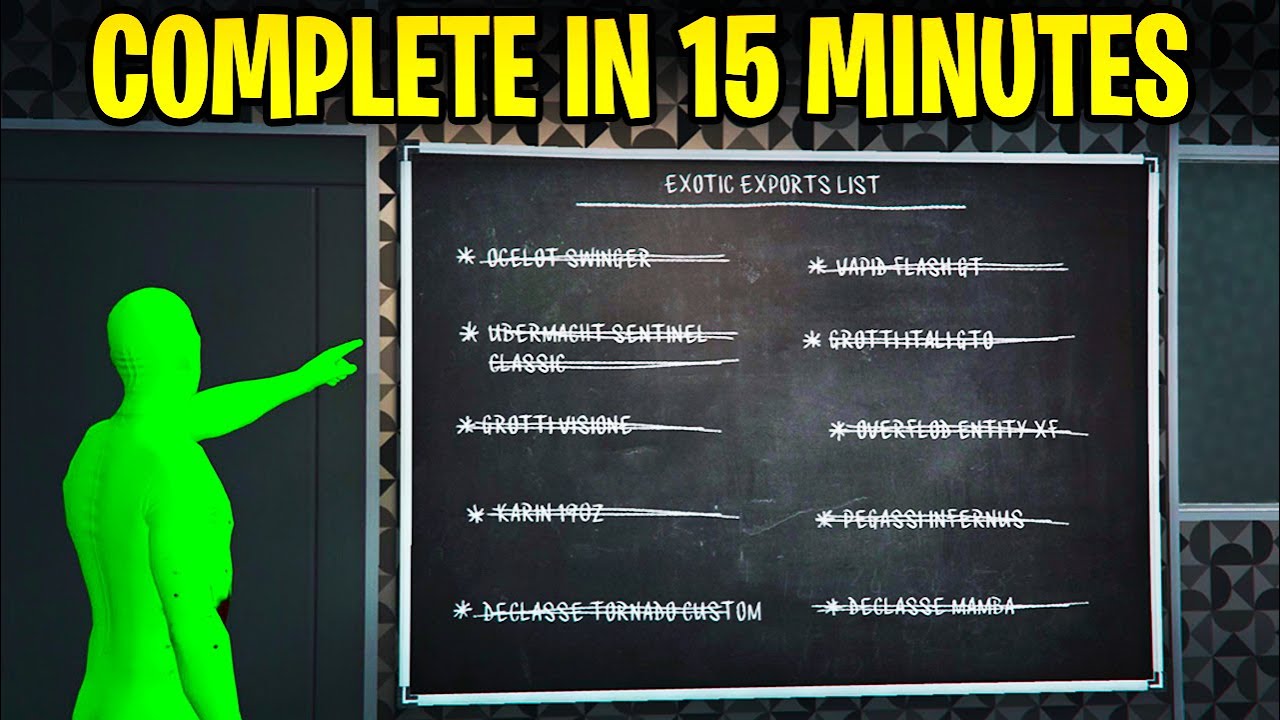 How to Complete ALL 10 EXOTIC CAR LIST In Under 20 Minutes (GTA Online Tuners DLC)
